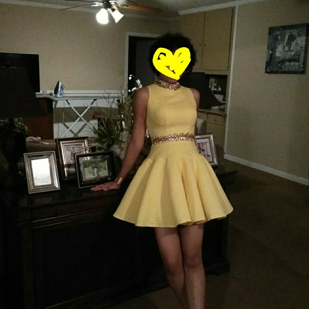 Yellow homecoming  or evening dress
